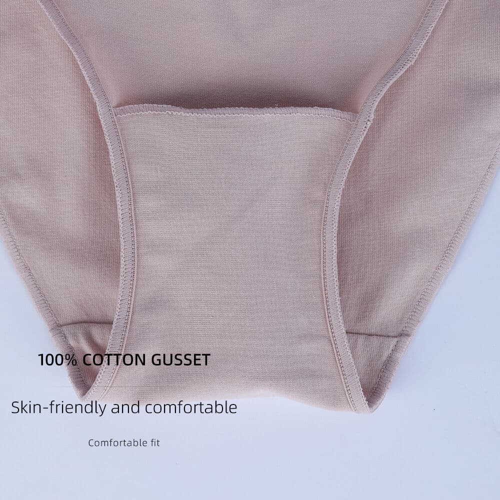 V-Waist Lace & Cotton Brief — source construction or detail photograph 3
