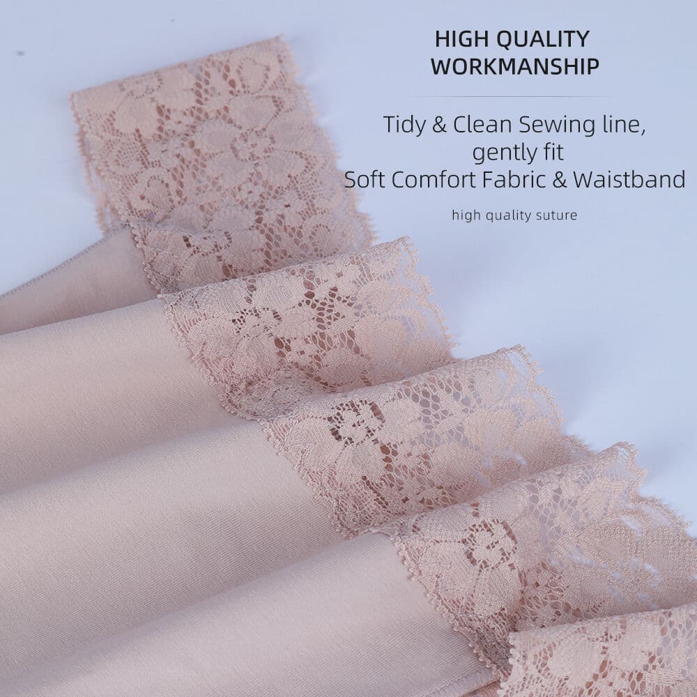 V-Waist Lace & Cotton Brief — source construction or detail photograph 2