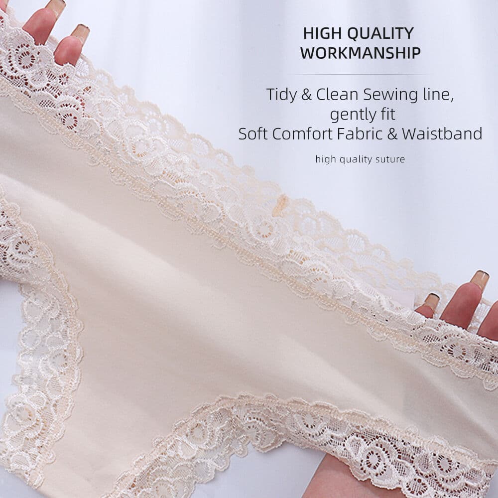 Lace-Trim Cotton Brazilian Brief — source construction or detail photograph 2