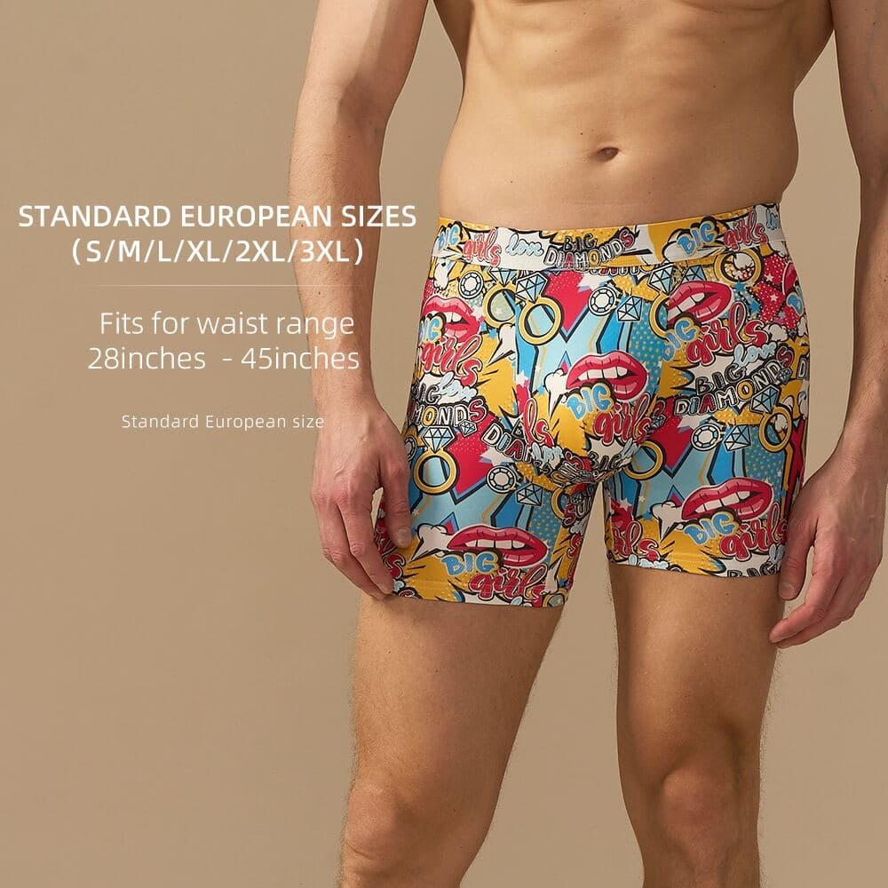 Printed Mid-Leg Men's Boxer Brief — source construction or detail photograph 1