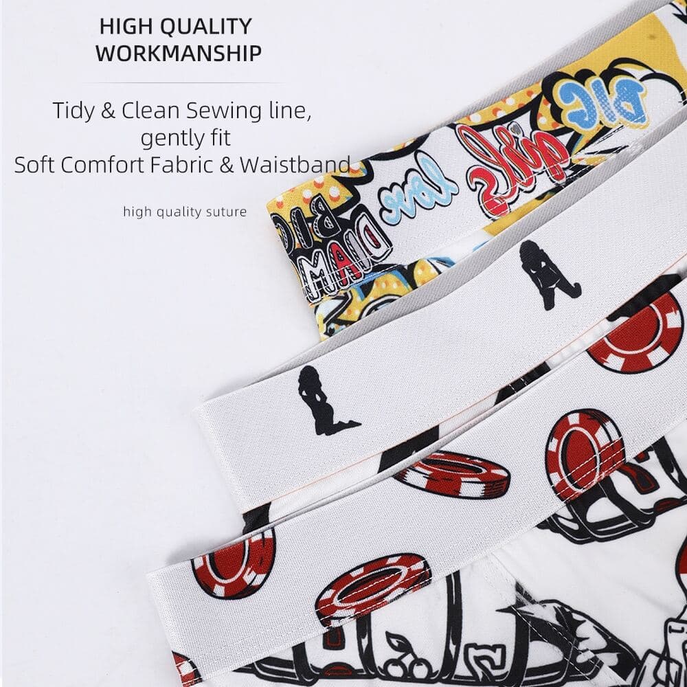 Contrast-Waist Printed Men's Trunk — source construction or detail photograph 2