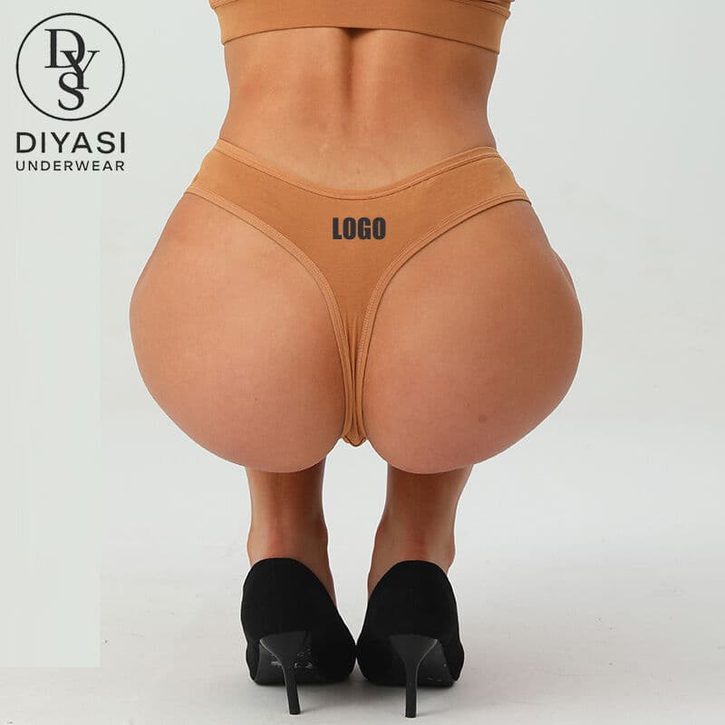 Cotton Mid-Rise T-Back Thong, style DYS228, original product image