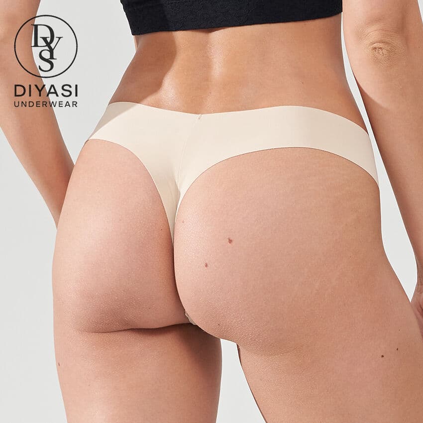 Seamless V-Waist Low-Rise Thong, style DYS301, original product image