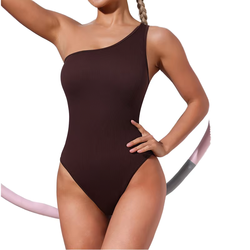 Women's Ribbed Knit Yoga Jumpsuit for Activewear Brands