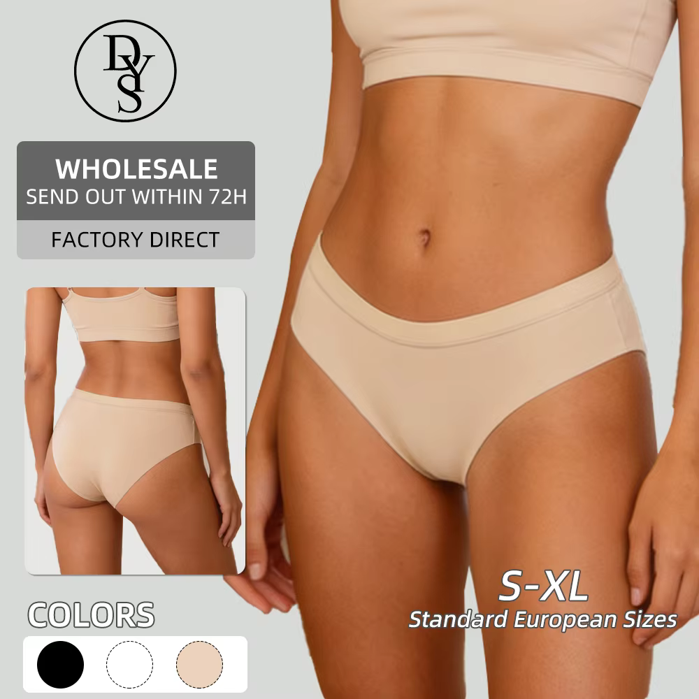 Women's Nylon Blend Seamless Briefs with No-Show Fit for Private Label Underwear Brands