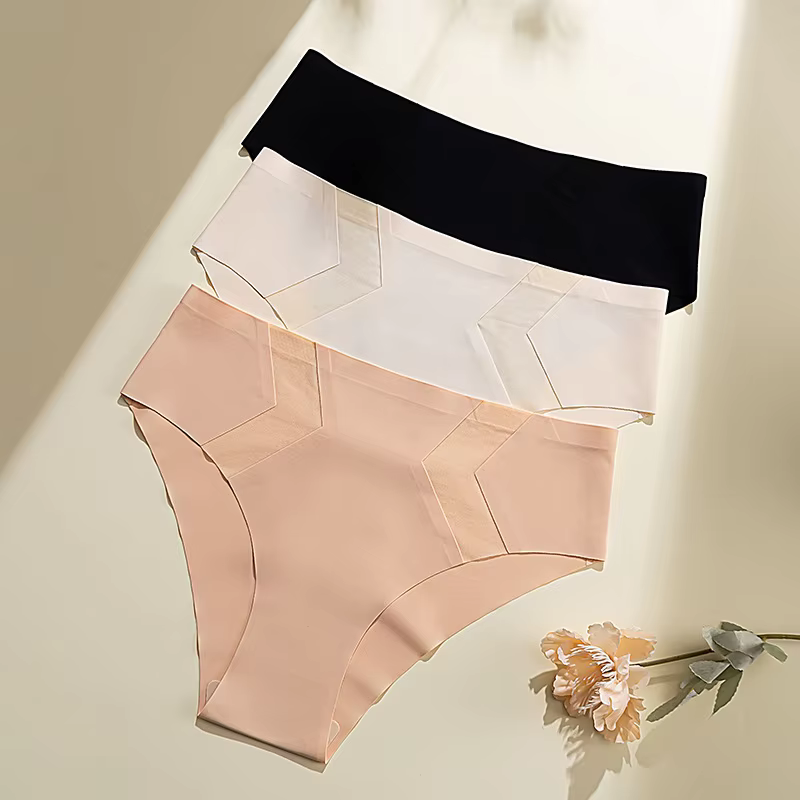 Women's Soft Stretch Seamless Bikini Briefs with No-Show Fit for Private Label Underwear Brands