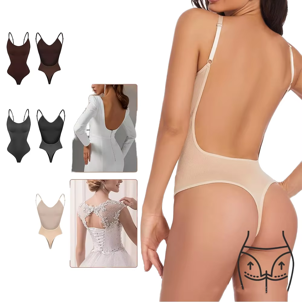 Women's Nylon Blend Seamless Thong Underwear for Shapewear Collections